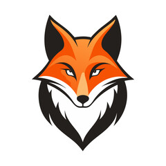 Download A Fox Head Icon, Featuring A Modern Stylish Shape With An Underline, Set On A Solid White Background Silhouette Black Vector Art Illustration Eps File For Design.