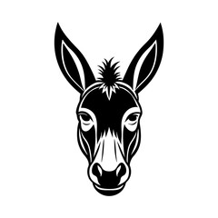 Download A Donkey Head Creative Logo Icon, Silhouette Black Color Vector Artwork Illustration Eps File For Design.