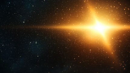 Fototapeta premium Flare of light illuminating a dark space, offering direction and clarity in the unknown.