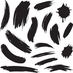 black brush strock set 