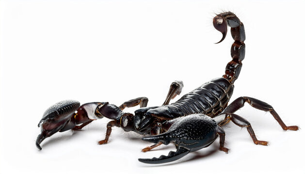 Scorpion Emperor, in front of a white background