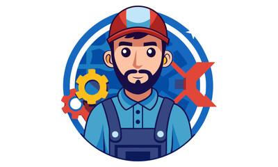 Download Very Reliable Mechanic And Worker Vector Art Illustration Eps File For Design.