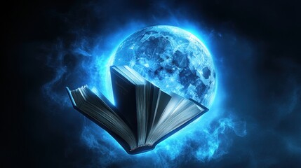 Mystical moonlit book
