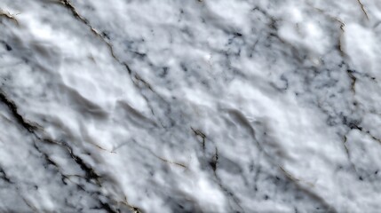 Fototapeta premium A high-resolution marble stone texture featuring classic white Carrara marble with soft grey veining, polished surface reflecting subtle light, ideal for luxury interior design backgrounds
