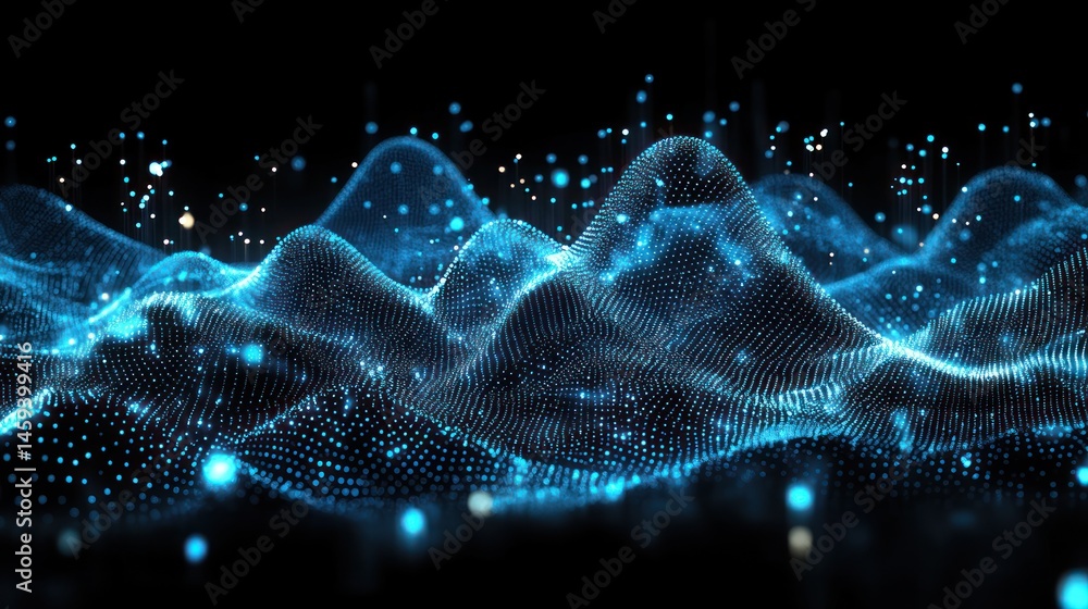 Poster abstract digital wave form