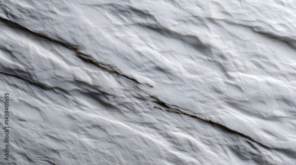 Poster a minimal marble texture pattern with pure white tones and minimal linear grey veins, clean and mode