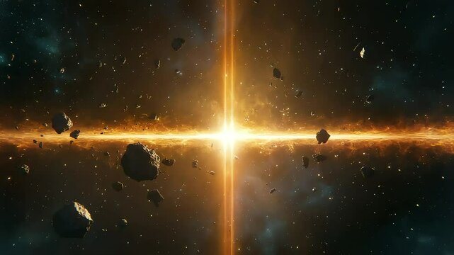 Cosmic explosion in space