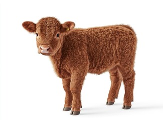 Fototapeta premium Highland Calf: A Soft, Furry Portrait