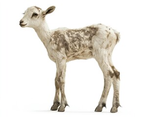 Fototapeta premium Young Goat Kid: A Study in Natural Hues