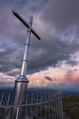 Beautiful sunset from Aloña mountain in the Basque Country