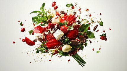 Edible flower bouquet explosion