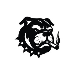 Tough Bulldog Smoking Cigar Logo