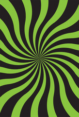 Green and black radial swirl abstract background
