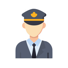 Airline Captain Avatar Icon Design