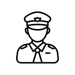 Airline Captain Avatar Icon Design