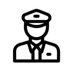 Airline Captain Avatar Icon Design