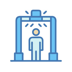 Airport Security Gate Icon Design