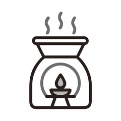 Aroma Oil Burner Icon Design