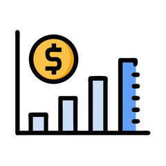 Bar Graph and Dollar Icon Design