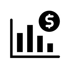 Bar Graph and Dollar Icon Design