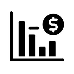Bar Graph and Dollar Icon Design