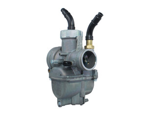 Carburetor side view isolated on transparent background.