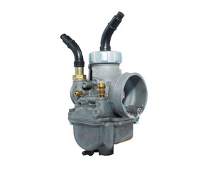 Carburetor side view isolated on transparent background.