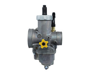 Carburetor side view isolated on transparent background.