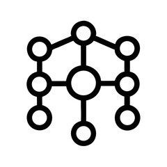 Connected Nodes Network Structure Icon Design