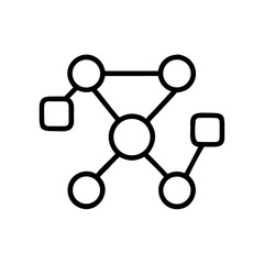 Connected Nodes Network Structure Icon Design
