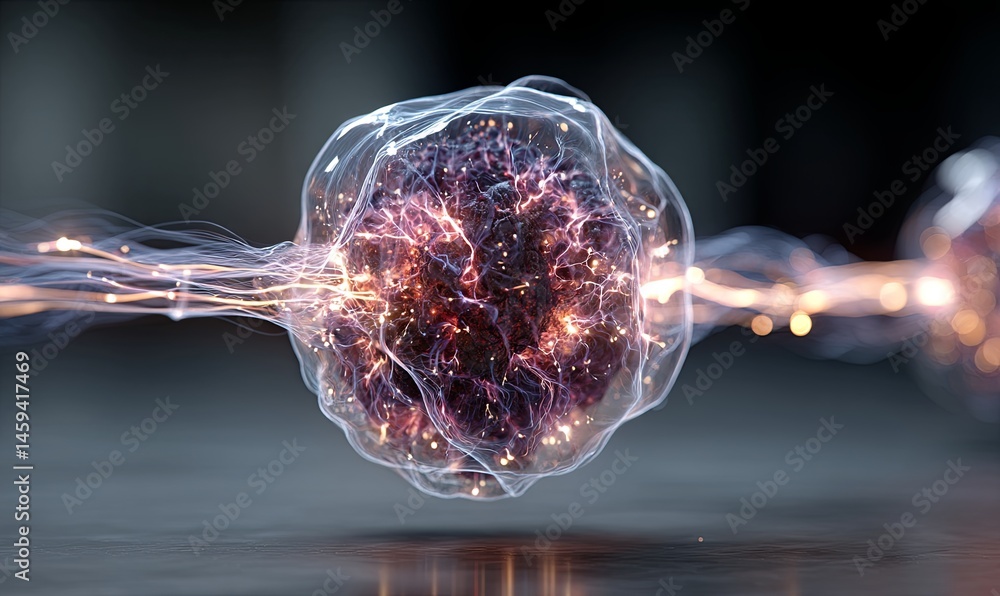 Poster dynamic representation of energy flow and particle interaction