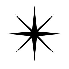 Obraz premium Crisscross Star Glow Sparkle Icon Design