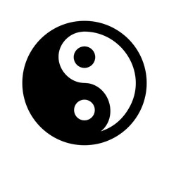 Curved Yin Yang Balance Icon Design