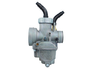 Carburetor side view isolated on transparent background.