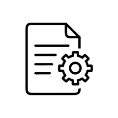 Fototapeta premium Document With Configuration Settings Icon Design