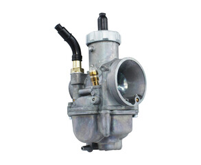 Carburetor side view isolated on transparent background.