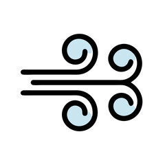 Double Swirl Breeze Wind Icon Design