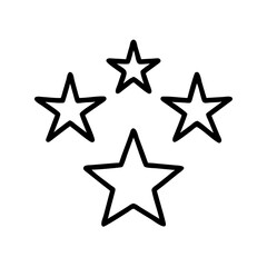 Five Star Cluster Radiant Symbol Icon Design