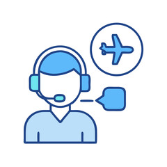 Flight Customer Service Icon Design