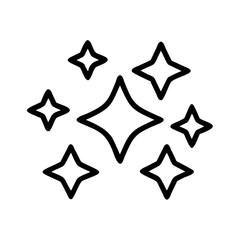 Four Star Sparkle Accent Symbol Icon Design