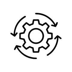 Gear with Check Icon Design