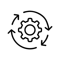 Gear with Check Icon Design
