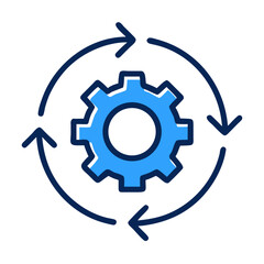 Gear with Check Icon Design