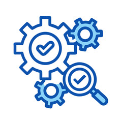 Gear with Check Icon Design