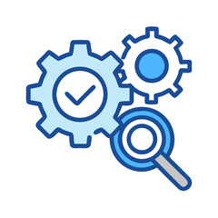 Gear with Check Icon Design