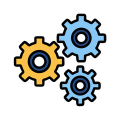 Gear with Check Icon Design