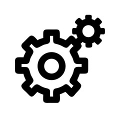 Gear with Check Icon Design