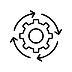 Gear with Check Icon Design