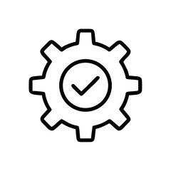 Gear with Check Icon Design