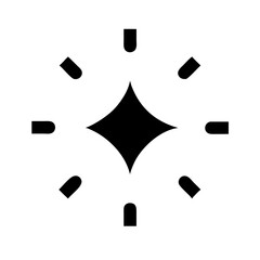 Gentle Sparkle with Balanced Points Icon Design